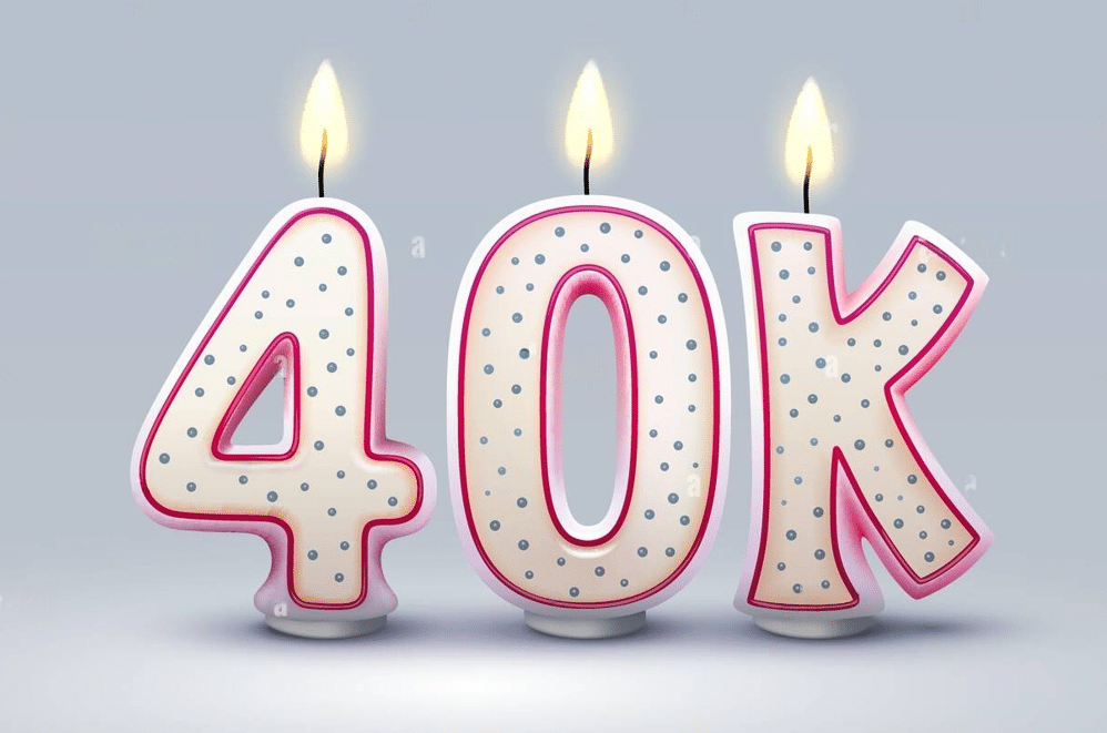 40,000 monthly visitors milestone