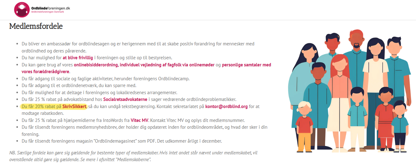 Collaboration with Ordblindeforeningen